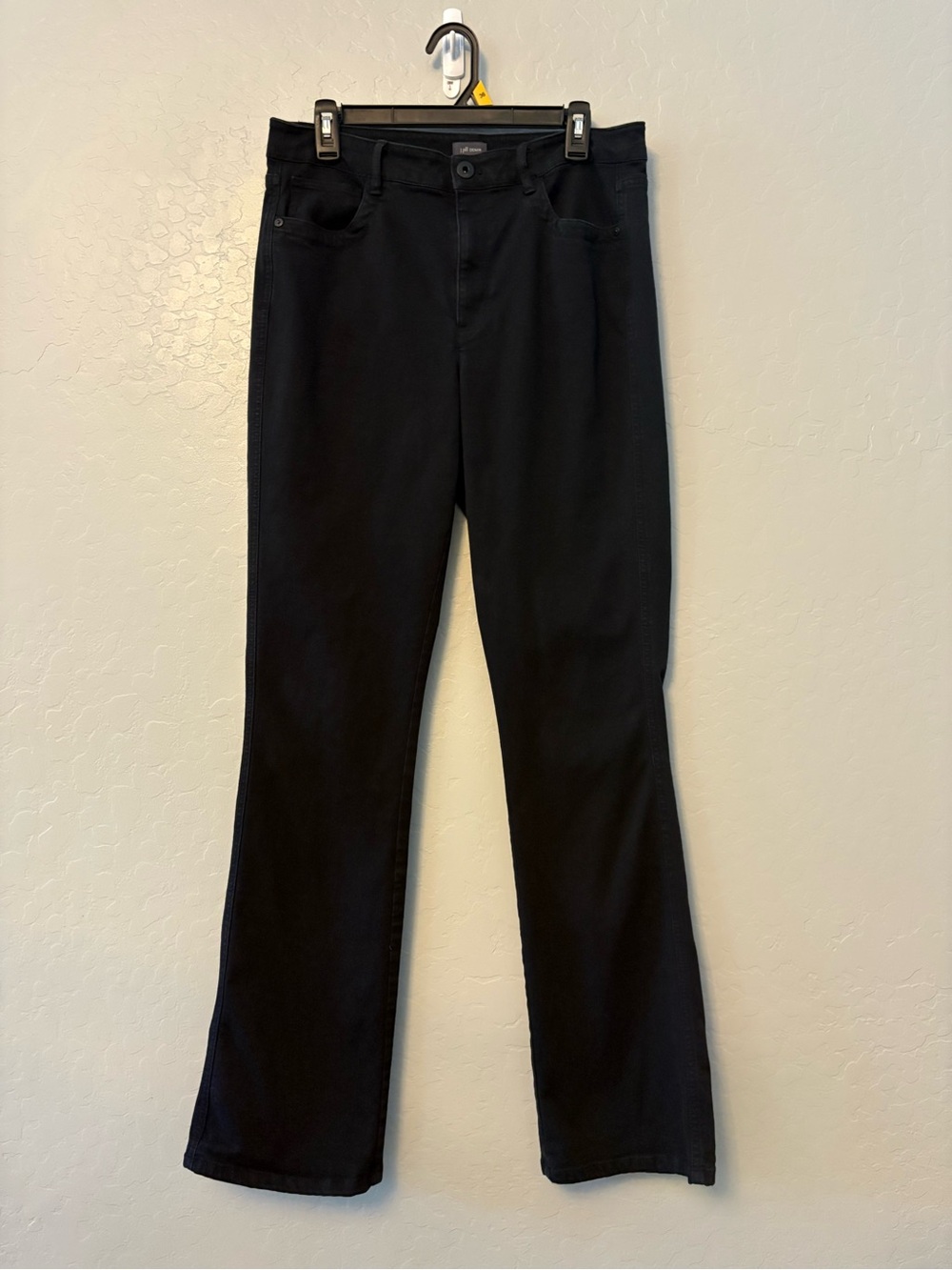 J. Jill denim black high-rise bootcut jeans size 12 T